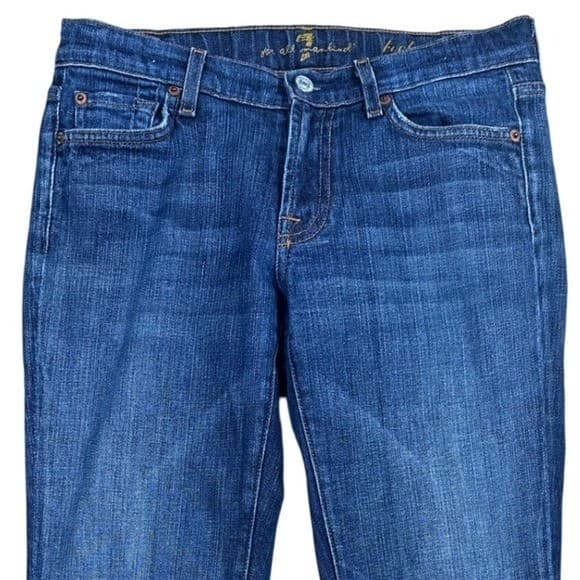Seven For All Mankind Bootcut Jeans Dark Wash Mid Rise Women Size 28 - Thumbnail 3