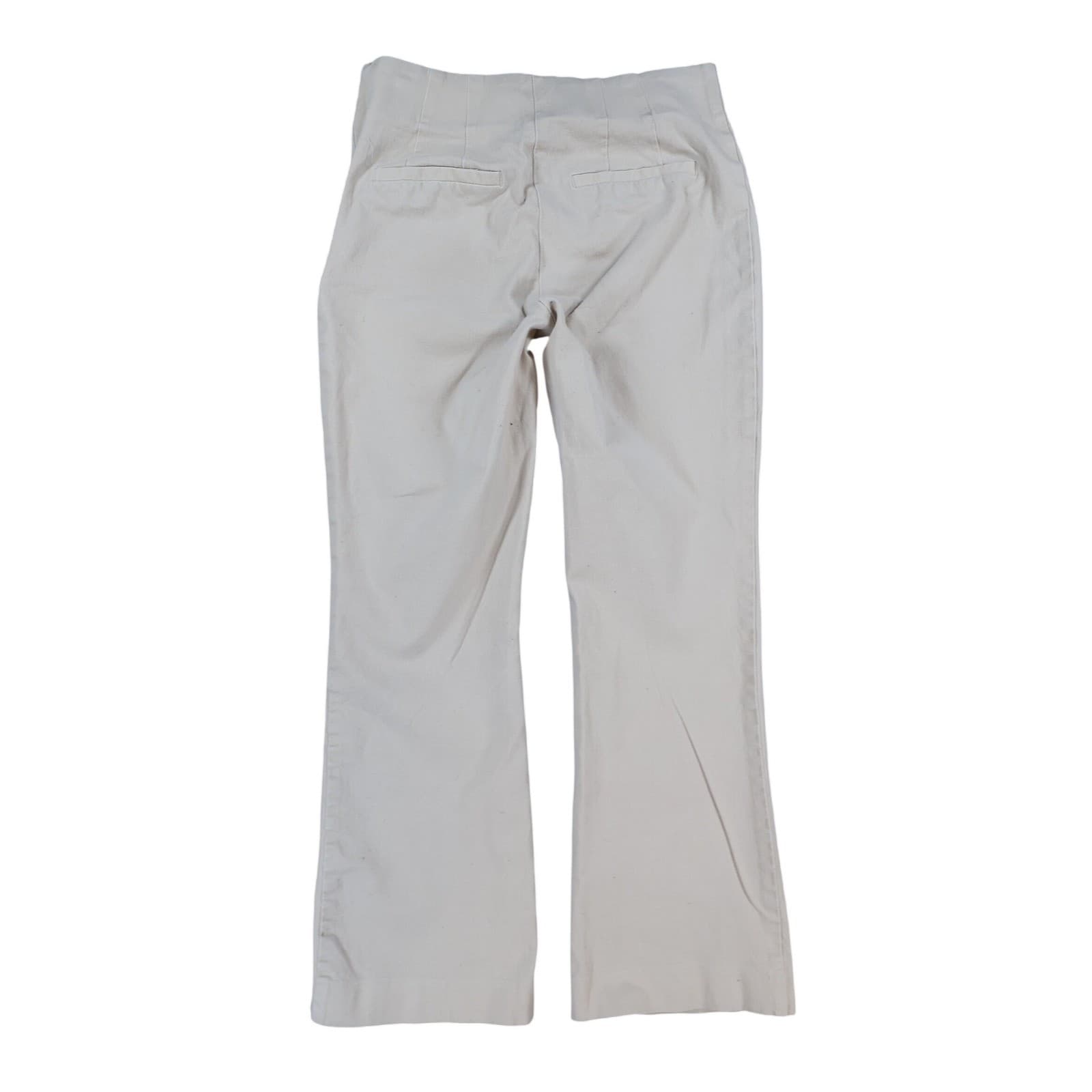 A New Day Pants Womens 2 Tan Cotton Spandex Stretch Flare Slim Leg Neutral - Thumbnail 2