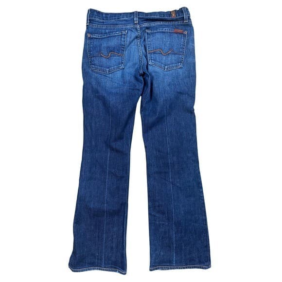 Seven For All Mankind Bootcut Jeans Dark Wash Mid Rise Women Size 28 - Thumbnail 2