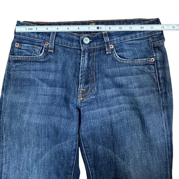 Seven For All Mankind Bootcut Jeans Dark Wash Mid Rise Women Size 28 - Thumbnail 5