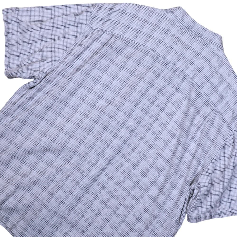 High Sierra Mens Plaid Button Up Short Sleeve Shirt XL Blue White Casual - Thumbnail 4