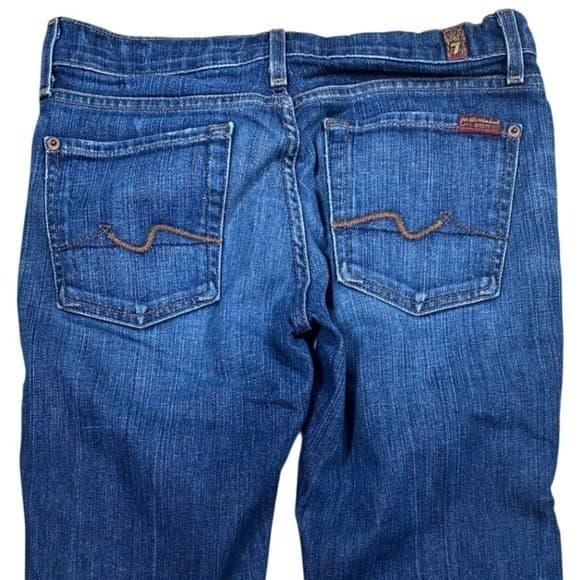 Seven For All Mankind Bootcut Jeans Dark Wash Mid Rise Women Size 28 - Thumbnail 4