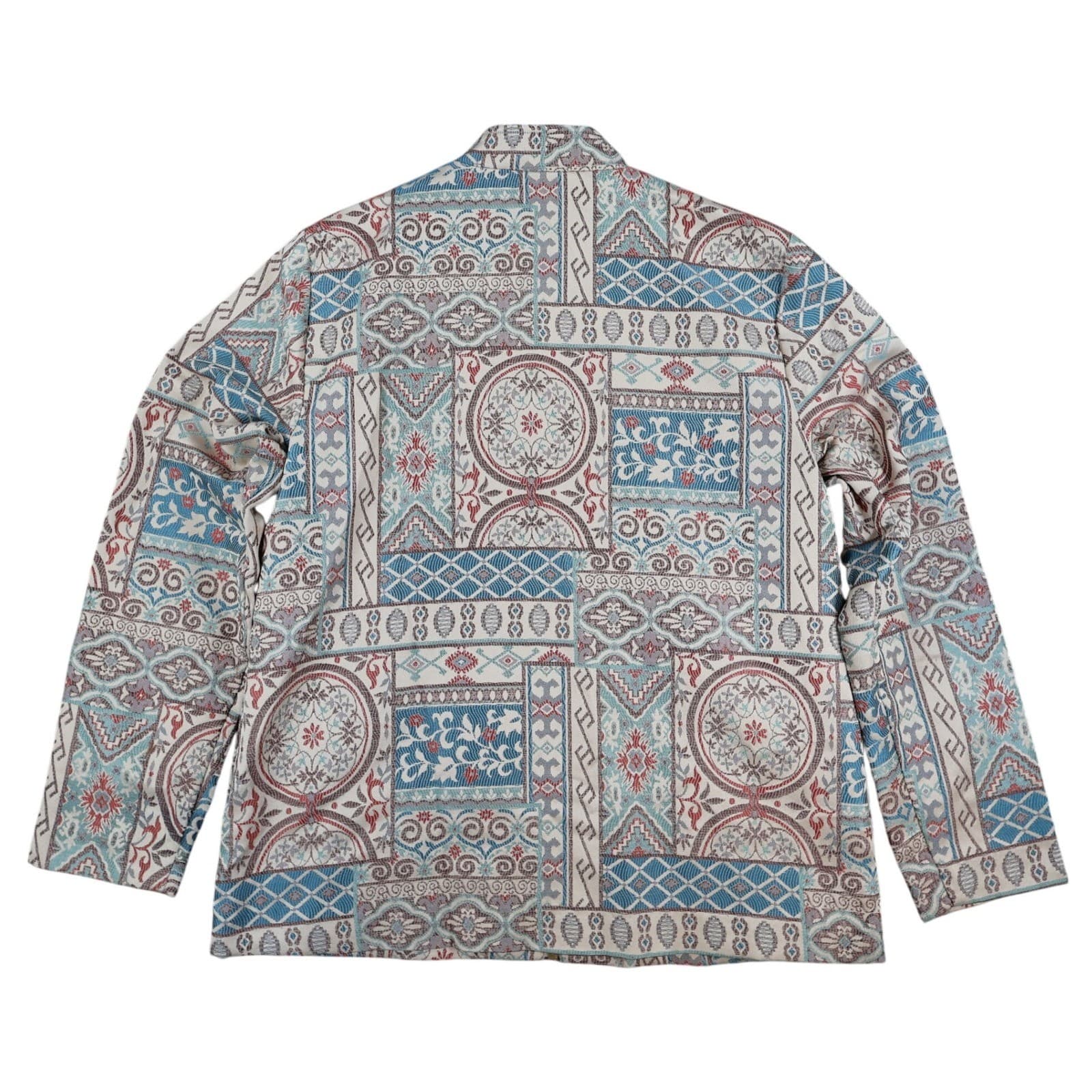 Alfred Dunner Jacket Women 8 Multicolor Polyester Rayon Tapestry Zip Up Boho - Thumbnail 2