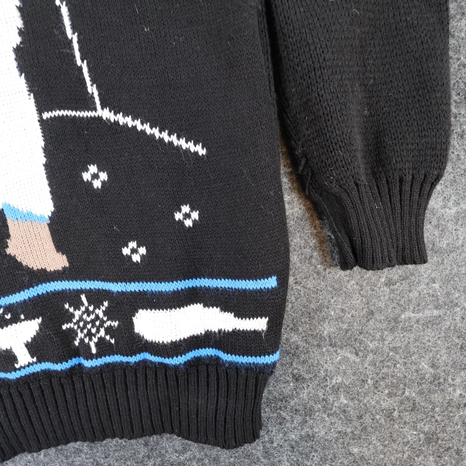 Unbranded Hotline Bling Sweater Mens Large Black Mixed Fibres Drake Ugly Holiday - Thumbnail 10