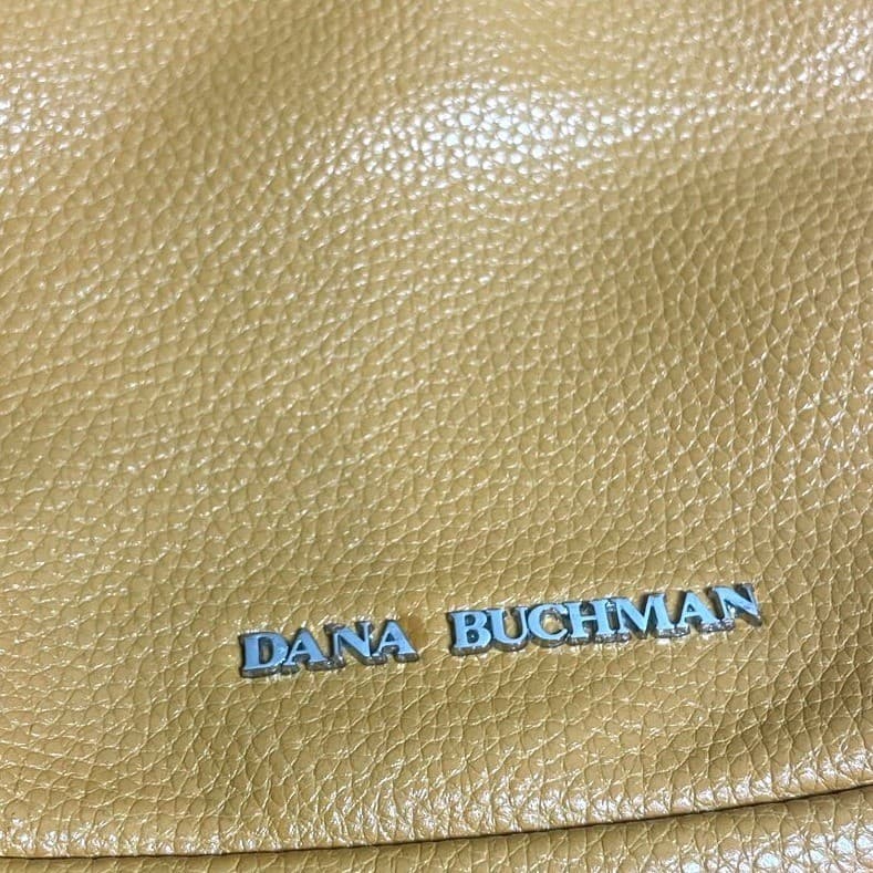 Dana Buchman Crossbody Women Small Yellow Excellent Pebbled Faux Leather - Thumbnail 2