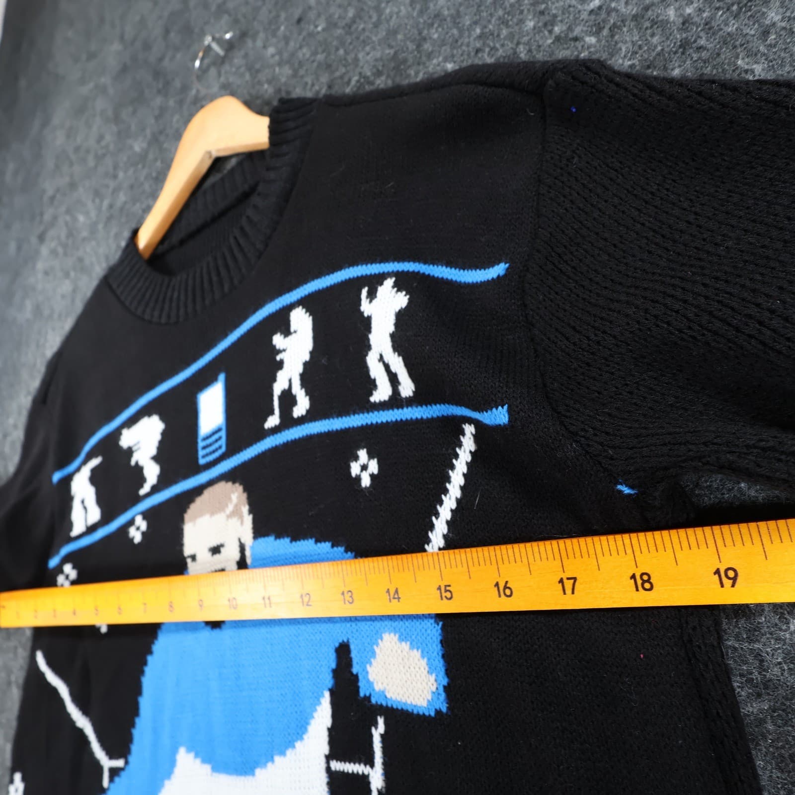 Unbranded Hotline Bling Sweater Mens Large Black Mixed Fibres Drake Ugly Holiday - Thumbnail 4