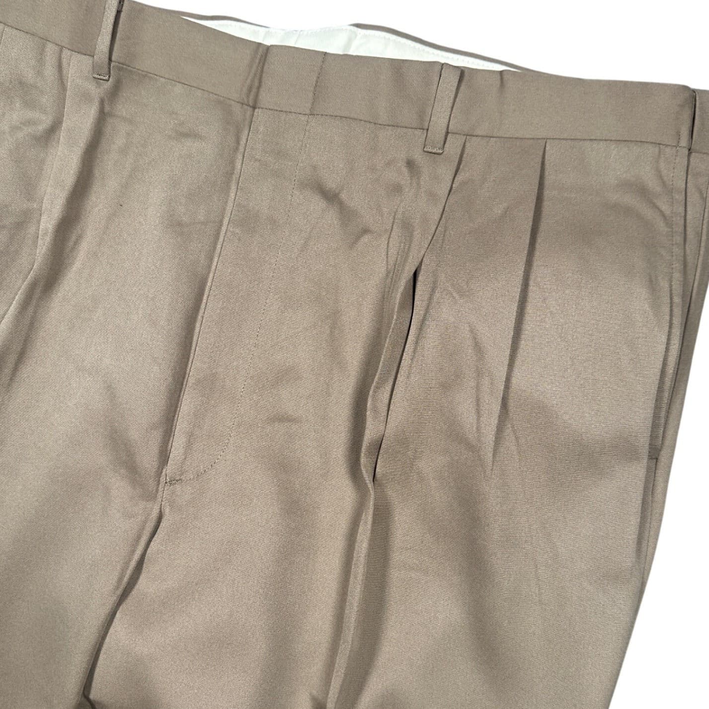 Norm Thompson Pleated Dress Pants Mens 44L Tan New Microfiber AUSP Made in USA - Thumbnail 6