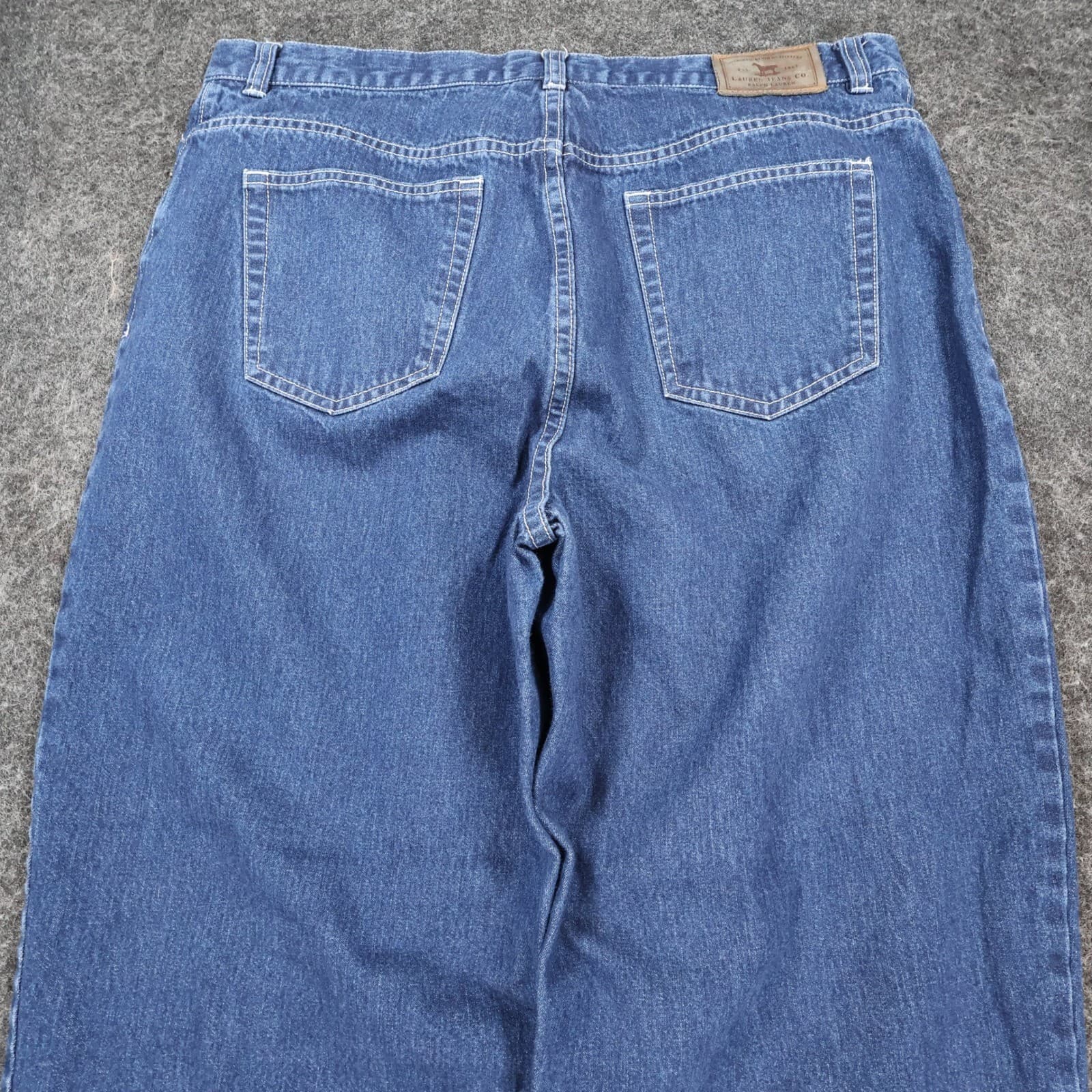 Lauren Jeans Co Ralph Lauren Jeans Womens 14 Blue Cotton Straight Classic Denim - Thumbnail 10