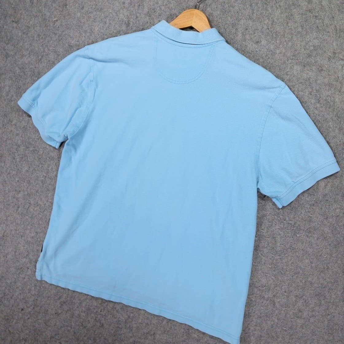 IZOD Polo Shirt Mens L Blue Excellent Silkwash Short Sleeve Pique Cotton 1539 - Thumbnail 5