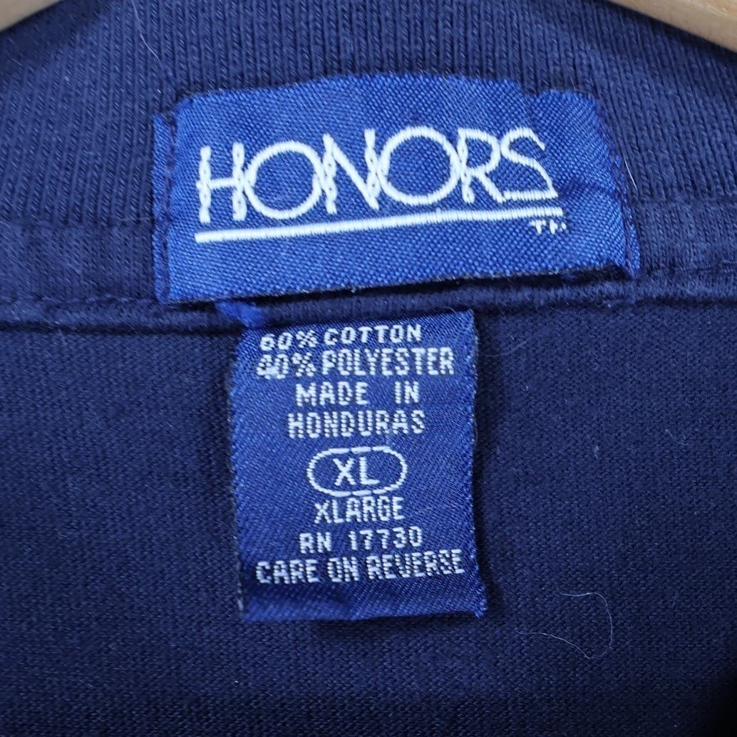 Honors Polo Shirt Mens XL Navy Blue Excellent Short Sleeve Pocket Solid - Thumbnail 6