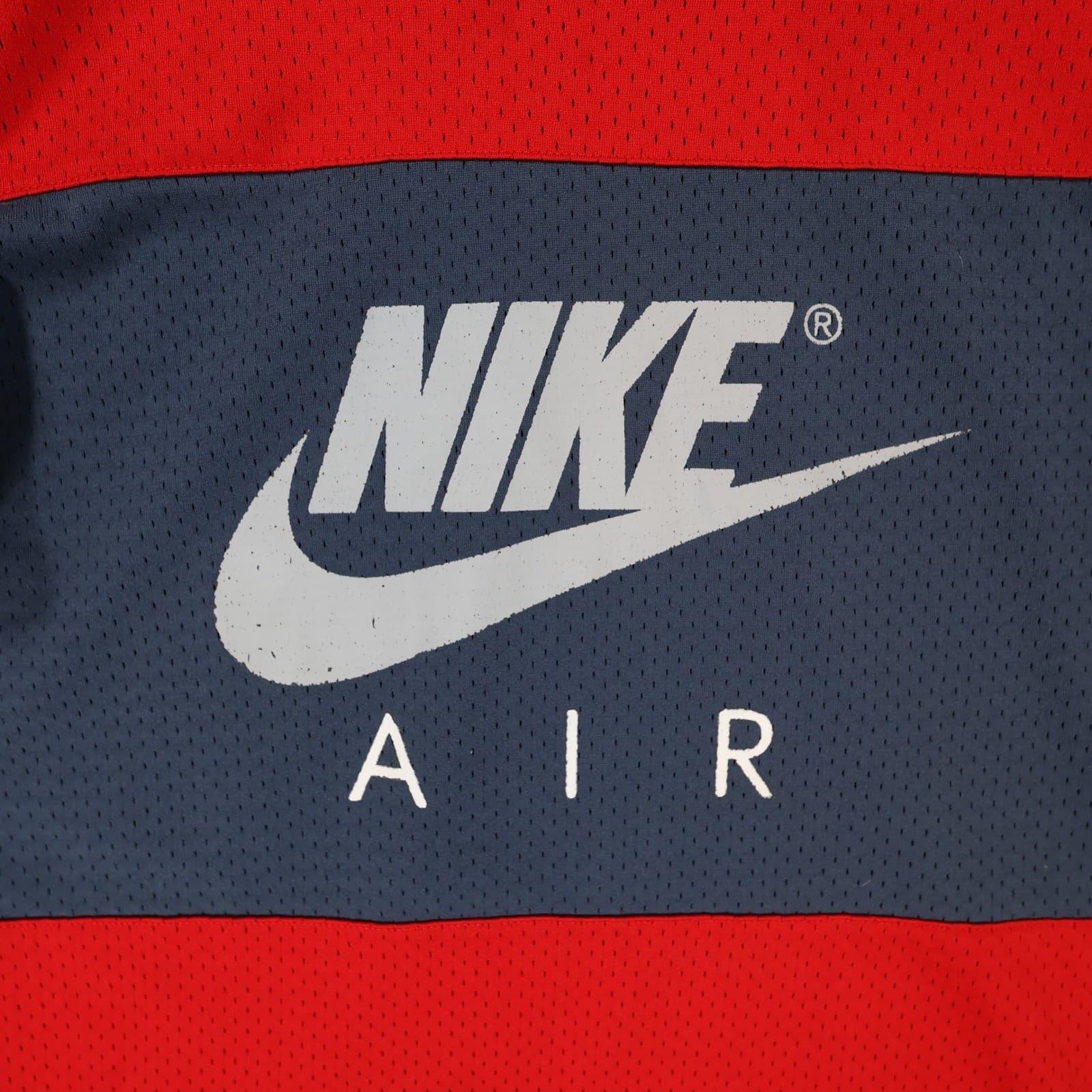 Nike Air T-Shirt Mens Medium Red Blue Polyester Mesh Athletic Colorblock Logo - Thumbnail 3