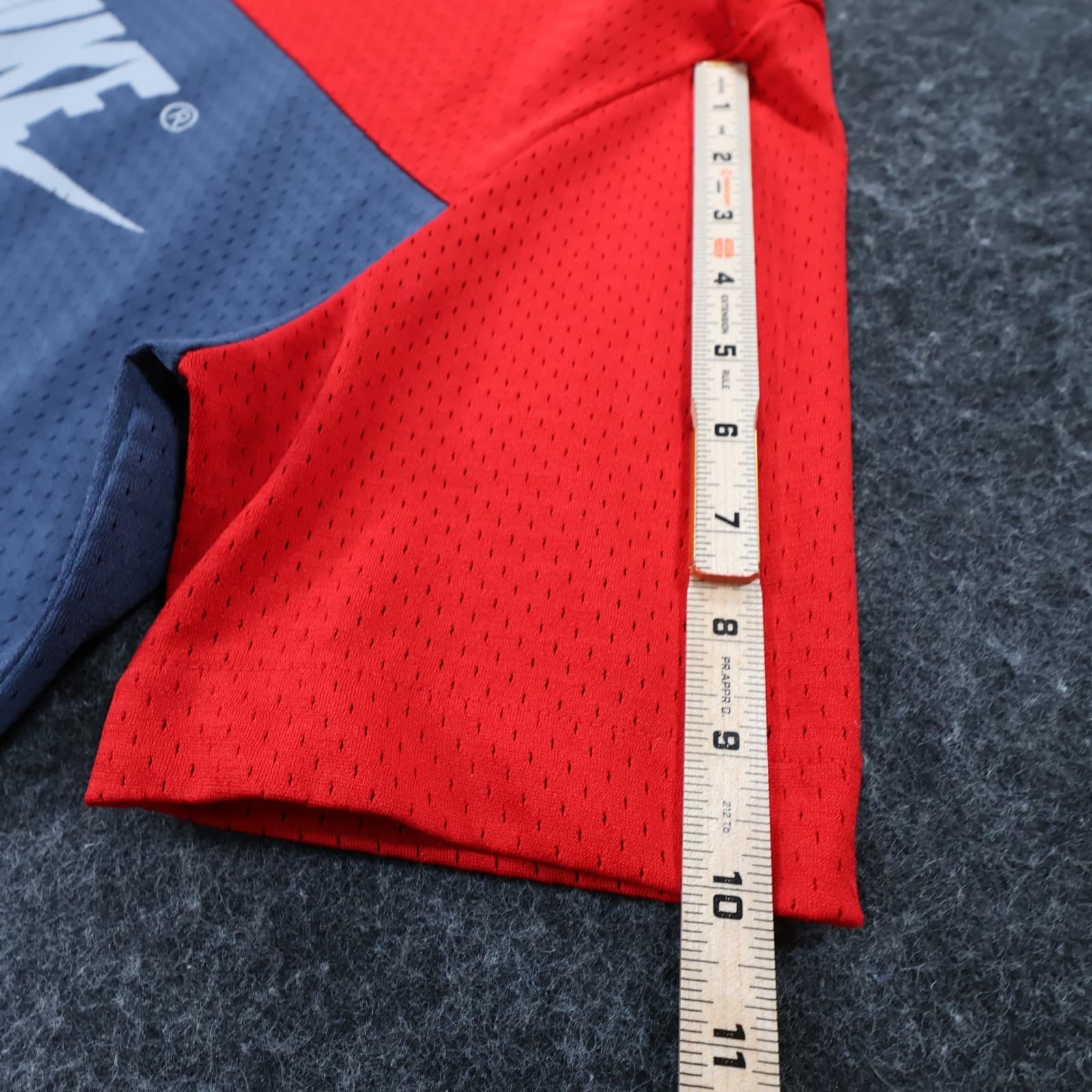 Nike Air T-Shirt Mens Medium Red Blue Polyester Mesh Athletic Colorblock Logo - Thumbnail 4
