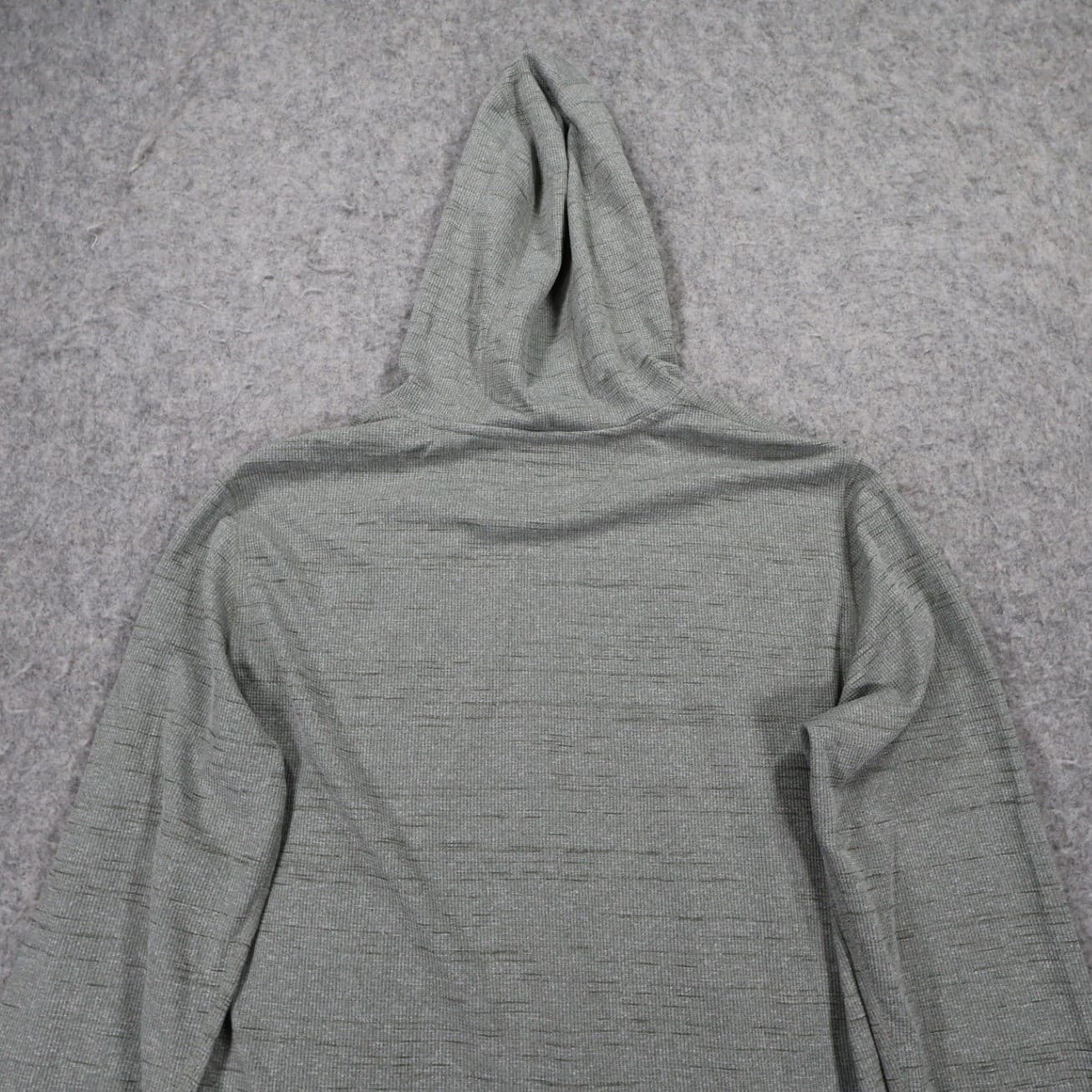 Orvis Pullover Hoodie Mens Medium Green Excellent Waffle Knit Recycled Blend - Thumbnail 4