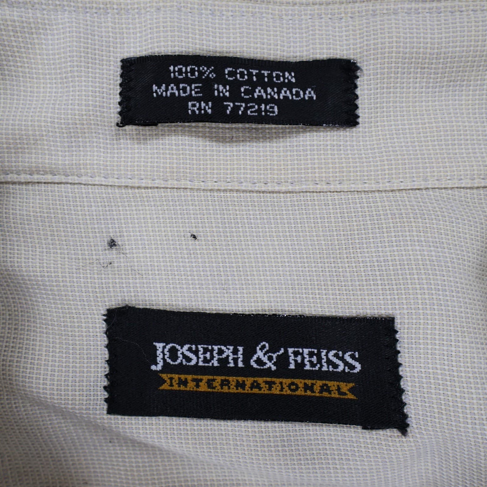Joseph & Feiss Button Up Mens 18.5 Beige Excellent Long Sleeve Cotton - Thumbnail 7