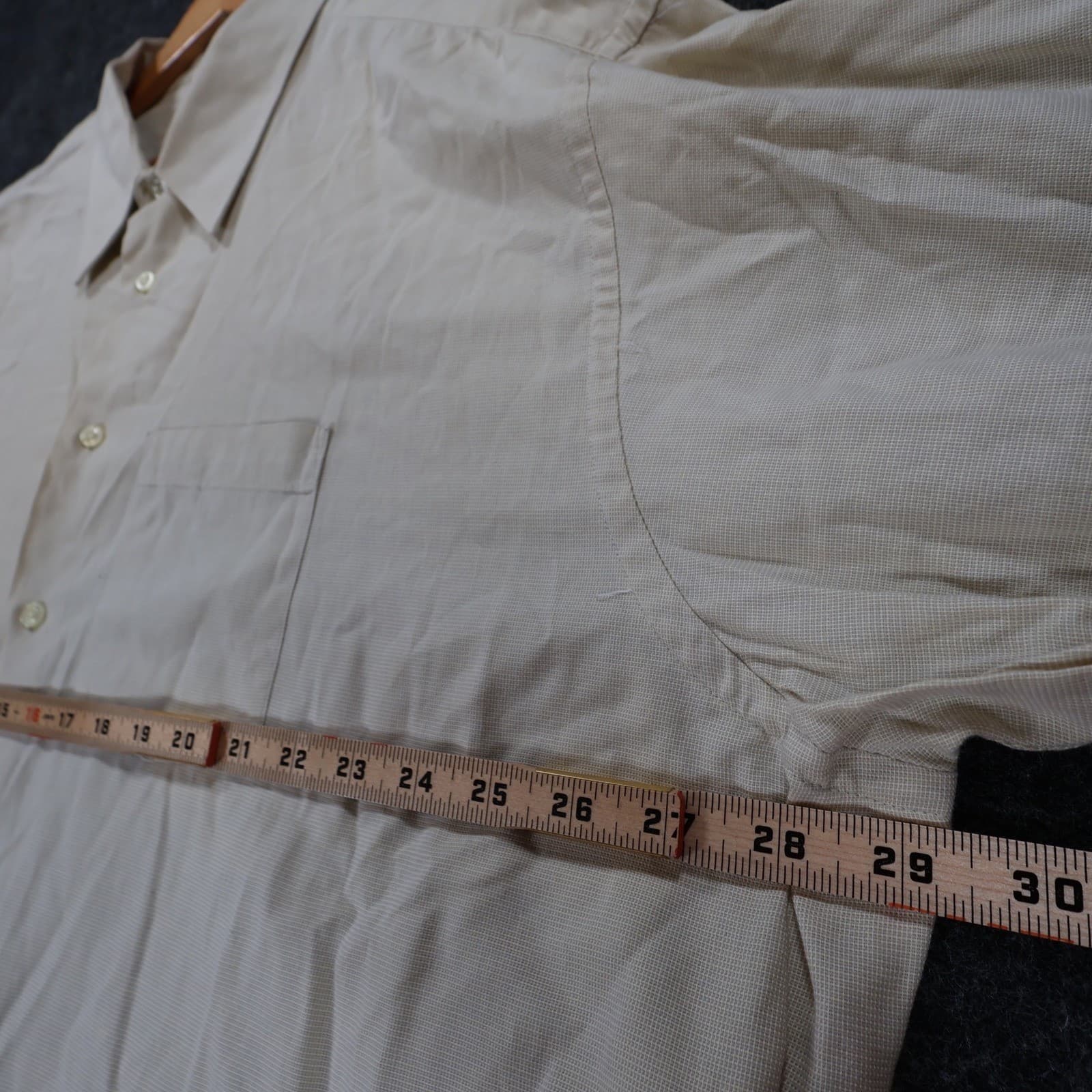 Joseph & Feiss Button Up Mens 18.5 Beige Excellent Long Sleeve Cotton - Thumbnail 3