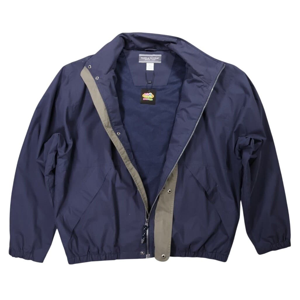 Page & Tuttle Windbreaker Jacket Mens XL Navy Blue Excellent Vintage Golf - Thumbnail 3