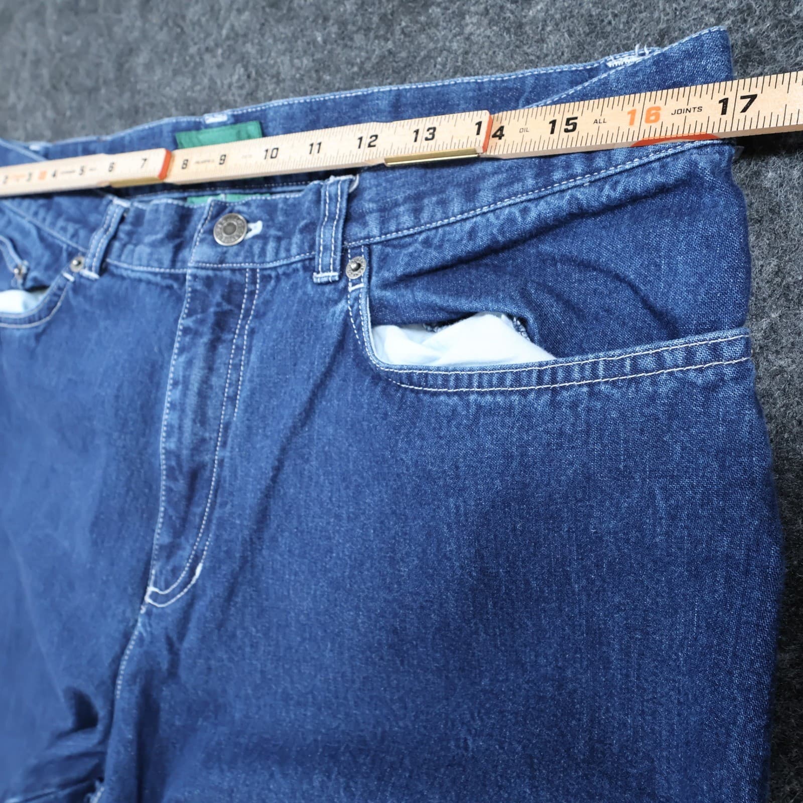 Lauren Jeans Co Ralph Lauren Jeans Womens 14 Blue Cotton Straight Classic Denim - Thumbnail 6