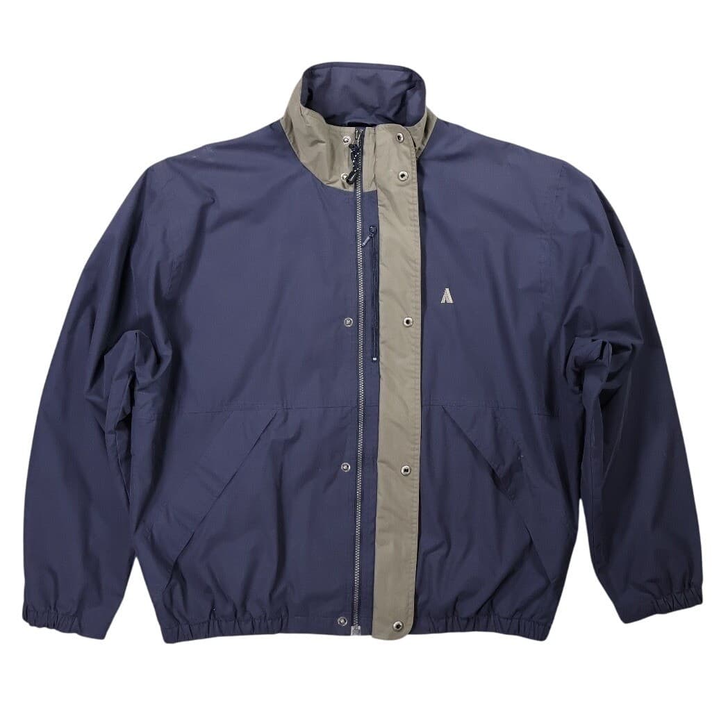 Page & Tuttle Windbreaker Jacket Mens XL Navy Blue Excellent Vintage Golf - Thumbnail 2