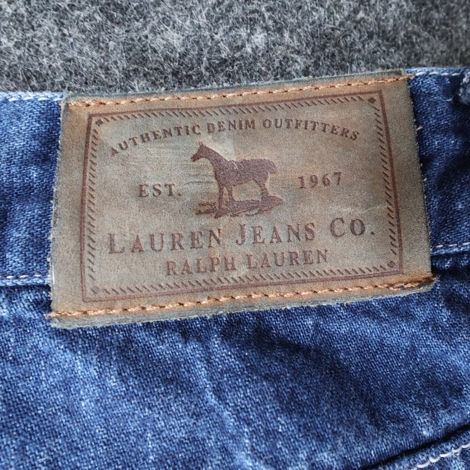 Lauren Jeans Co Ralph Lauren Jeans Womens 14 Blue Cotton Straight Classic Denim - Thumbnail 8