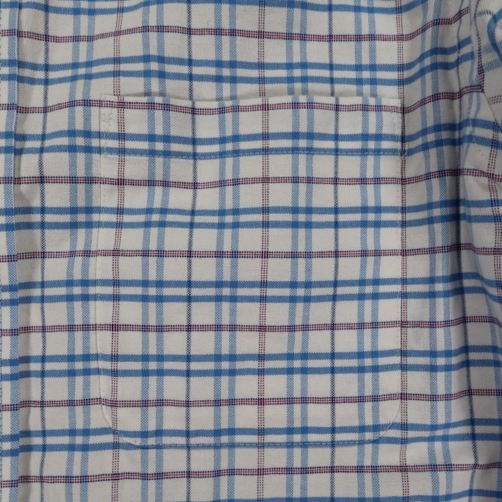 Chaps Button Down Shirt Mens M Blue Excellent Plaid Long Sleeve Classic Fit - Thumbnail 7