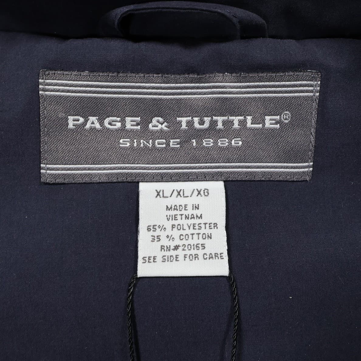 Page & Tuttle Windbreaker Jacket Mens XL Navy Blue Excellent Vintage Golf - Thumbnail 7