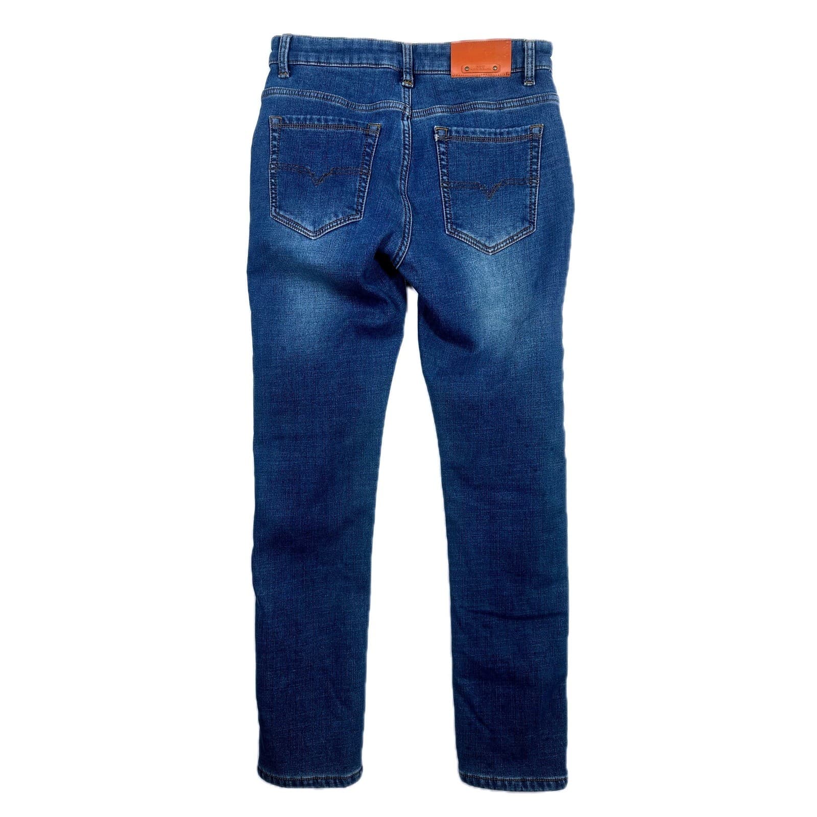 Plaid & Plain Women Slim Fit Blue Denim Jeans Size 27W x 30L - Thumbnail 2