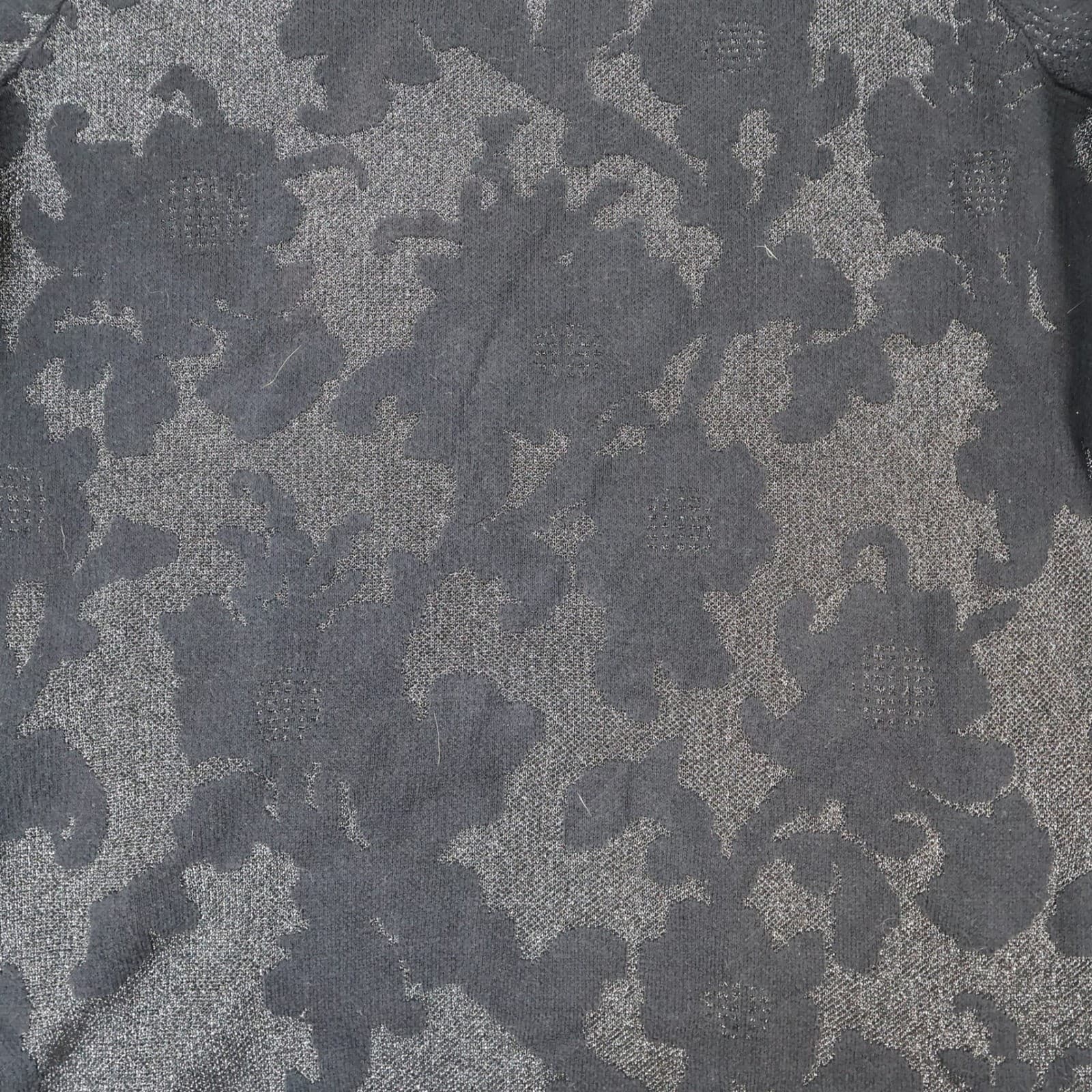 ELLE Sweater Womens XXL Black Metallic Floral Knit Pullover Scalloped Neck - Thumbnail 7