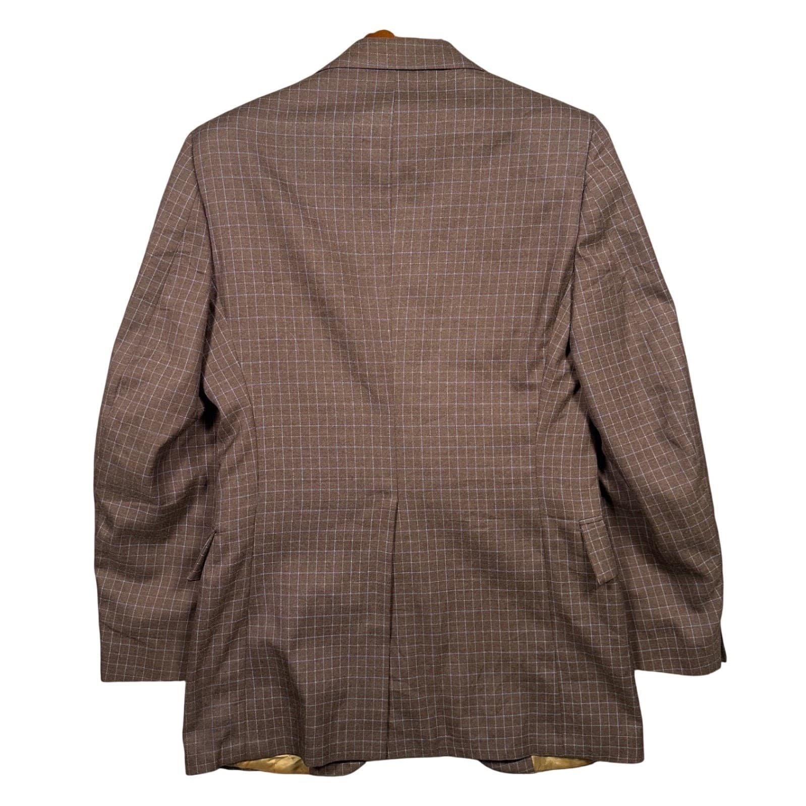 JCPenney Contemporary Classic Blazer Mens Brown Windowpane Vintage 70s - Thumbnail 3