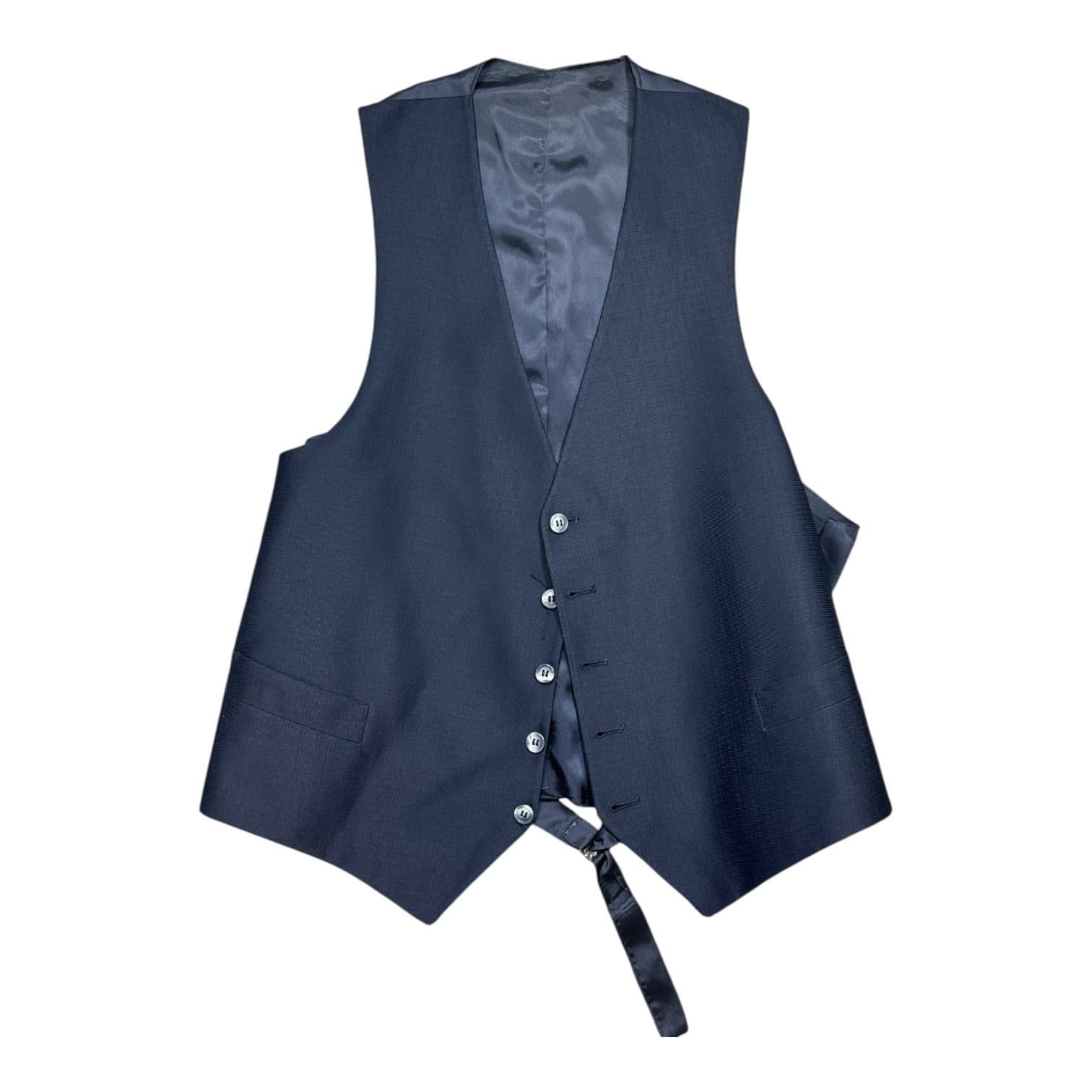 Romelli Hughes & Hatcher Men’s Blazer & Vest Navy Wool 42R - Thumbnail 4