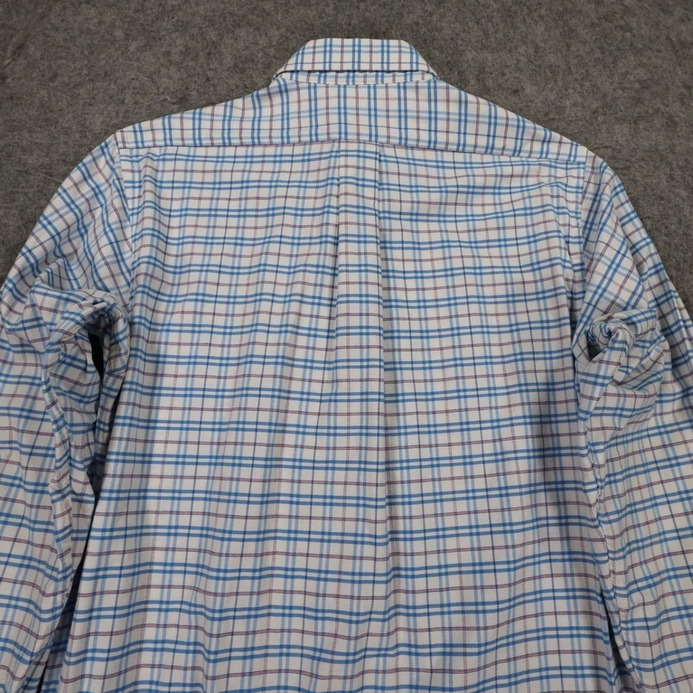 Chaps Button Down Shirt Mens M Blue Excellent Plaid Long Sleeve Classic Fit - Thumbnail 5
