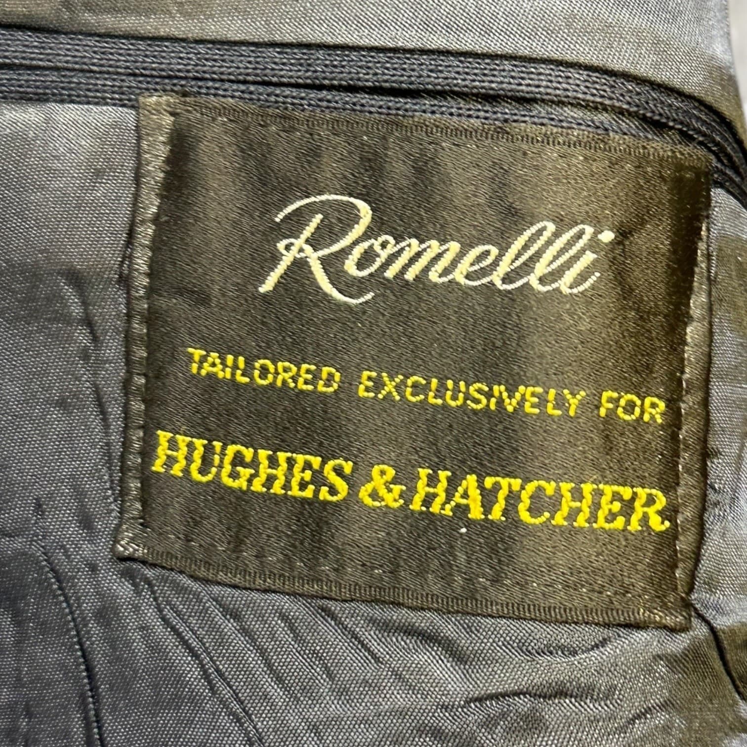 Romelli Hughes & Hatcher Men’s Blazer & Vest Navy Wool 42R - Thumbnail 7