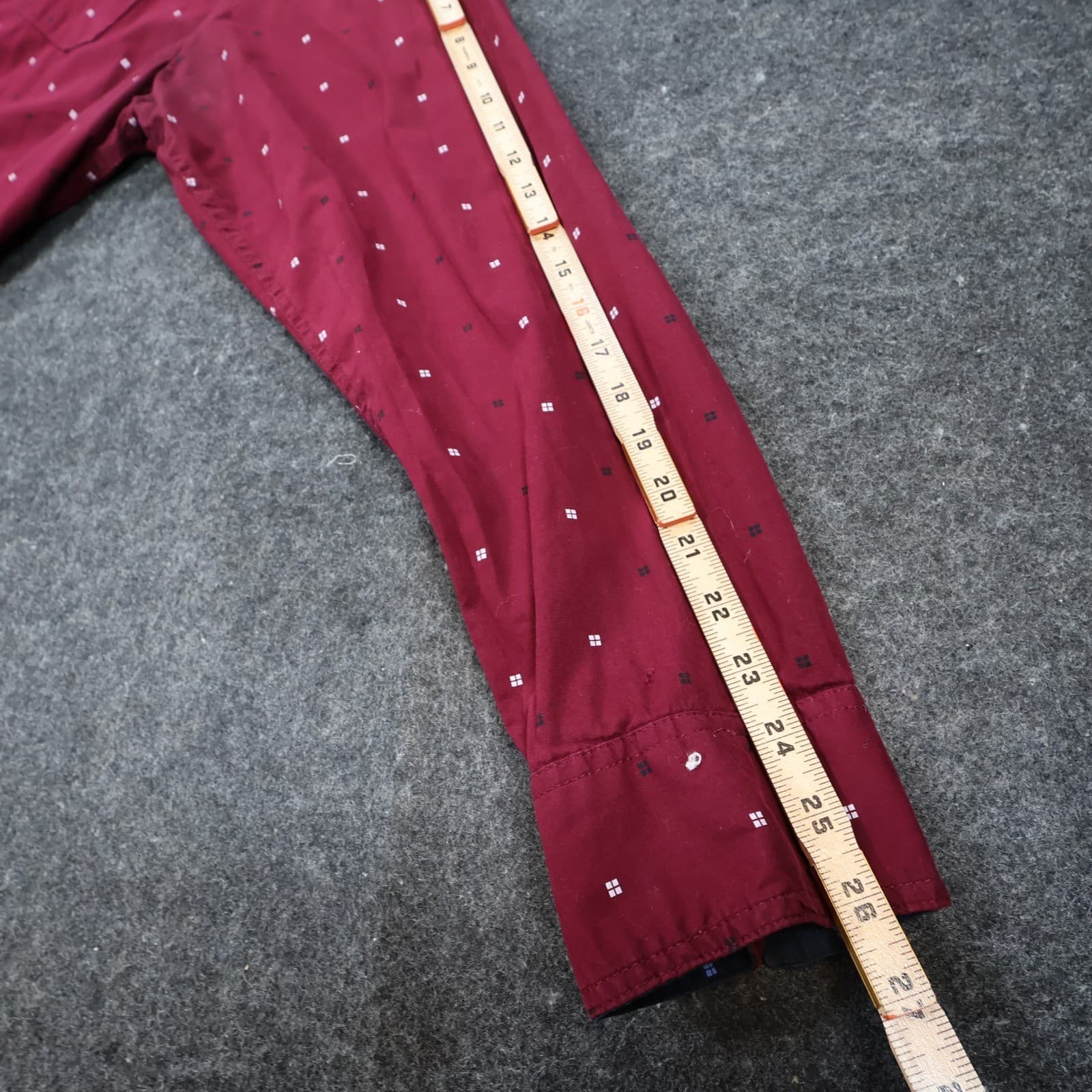 Paper Denim & Cloth Button Down Shirt Mens 3X Maroon Cotton Geometric Print - Thumbnail 4