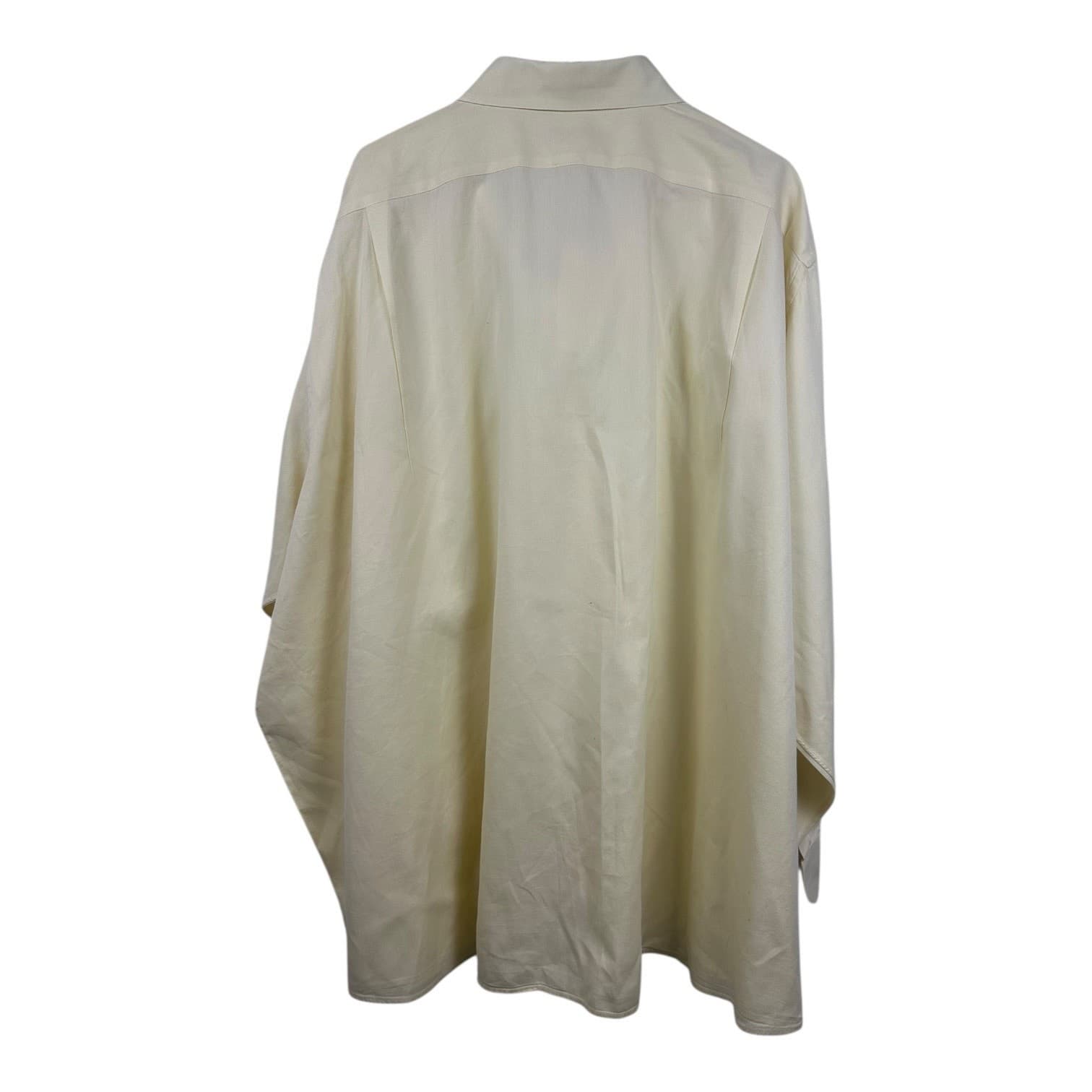 Chris Cobb Clothing Men’s Button Down Shirt Cream Long Sleeve Size 3XL - Thumbnail 2