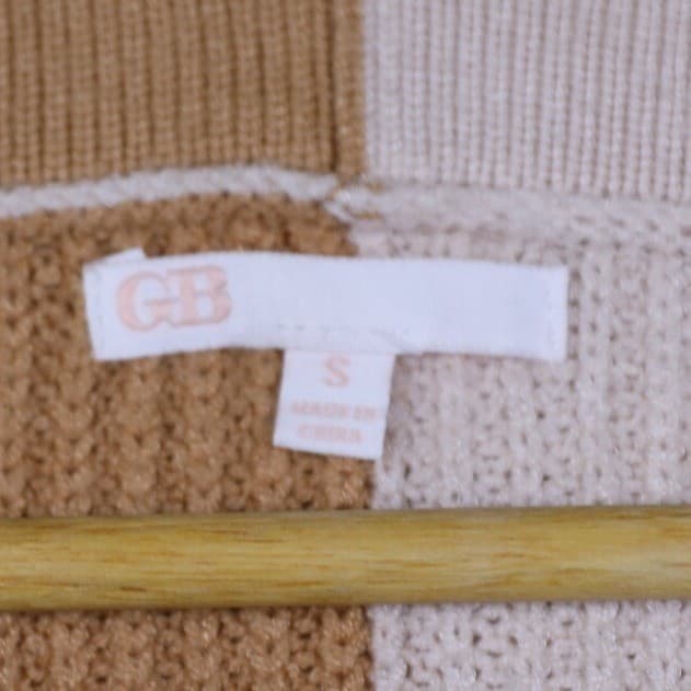 GB Colorblock V Neck Long Sleeve Sweater Women Size S - Thumbnail 7