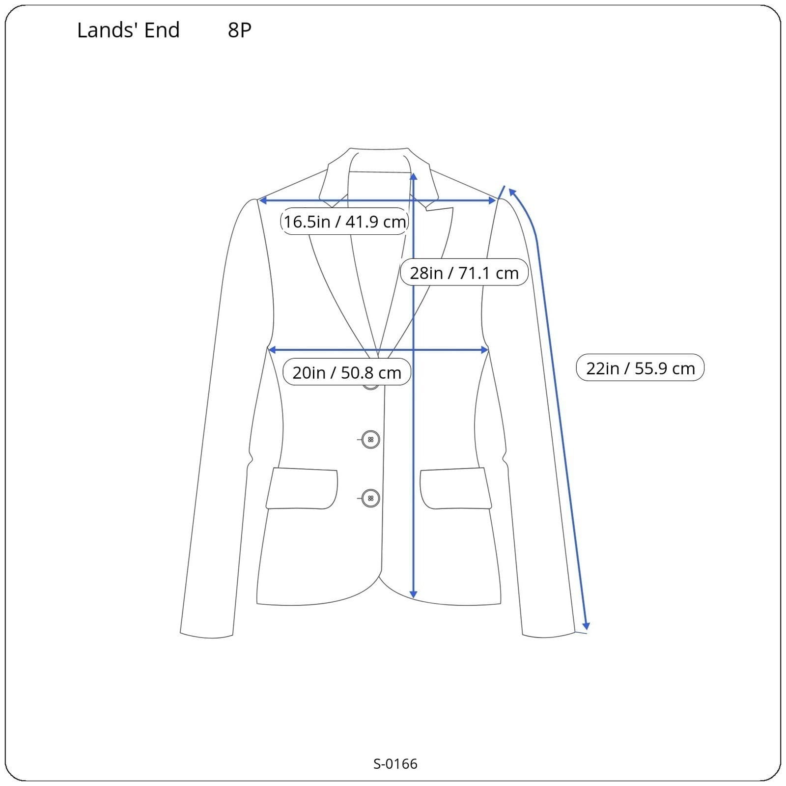 Lands End Womens Petite Blazer Tan Single Button Size 8 - Thumbnail 8