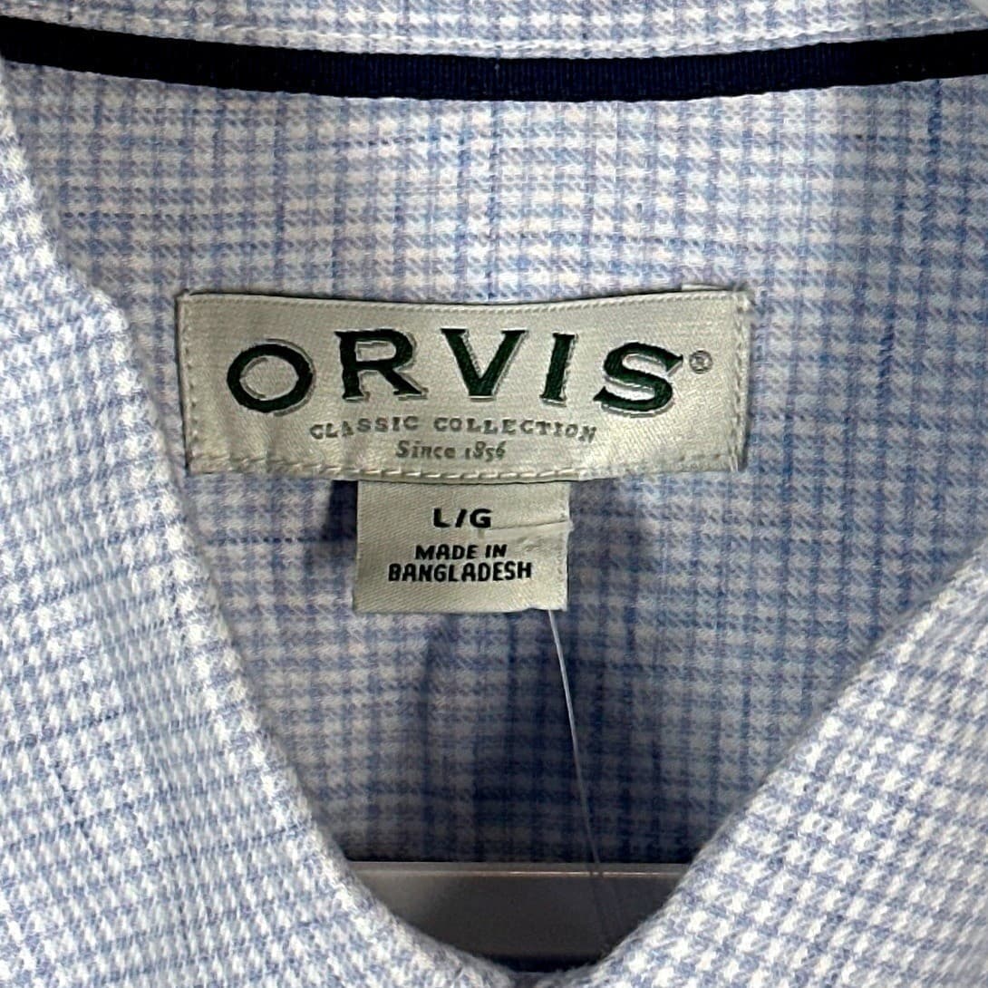 ORVIS Mens Classic Collection Button Down Shirt Long Sleeve Gingham Check Size L - Thumbnail 7
