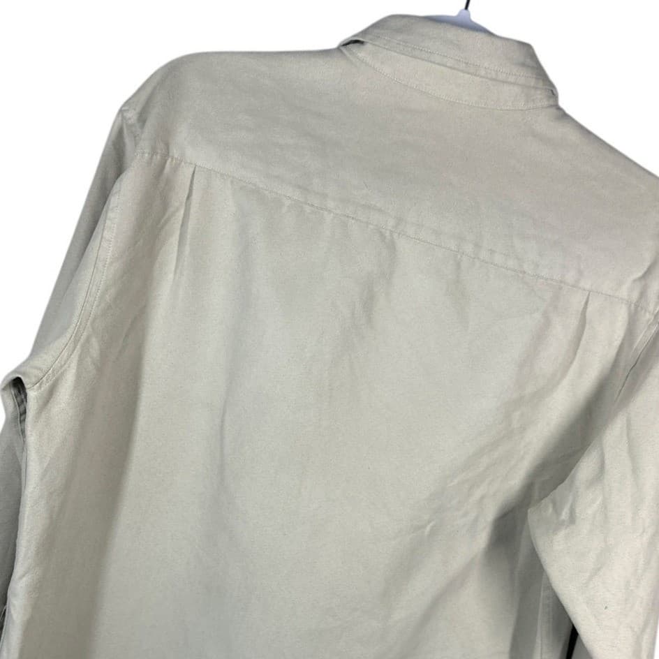 COVINGTON Mens Long Sleeve Button Up Shirt Beige Size Medium - Thumbnail 2