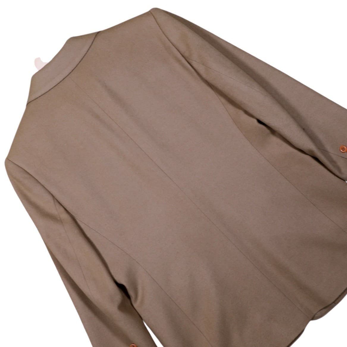 Lands End Womens Petite Blazer Tan Single Button Size 8 - Thumbnail 4