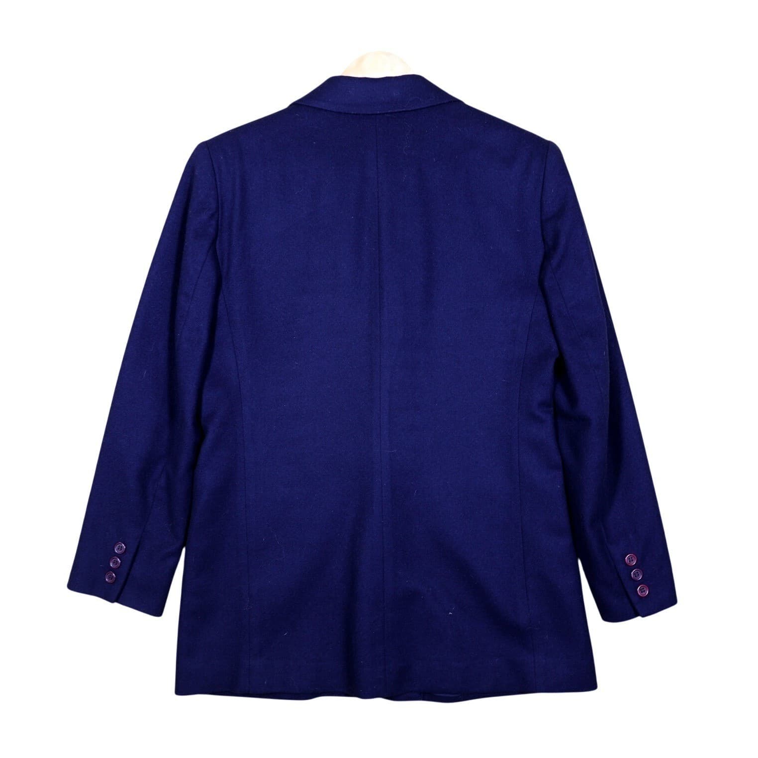 Lands End Womens Size 6P Navy Blue Wool Blend Blazer Jacket - Thumbnail 2