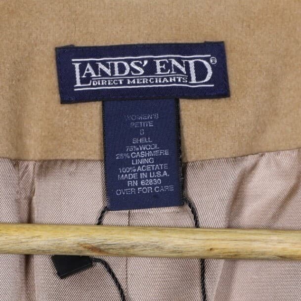 Lands End Womens Petite Blazer Tan Single Button Size 8 - Thumbnail 7