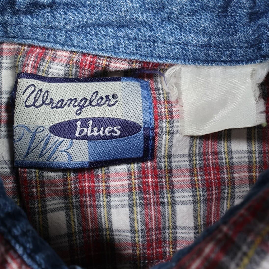 Wrangler Button Up Shirt Womens Medium Red Excellent Vintage Plaid Long Sleeve - Thumbnail 5