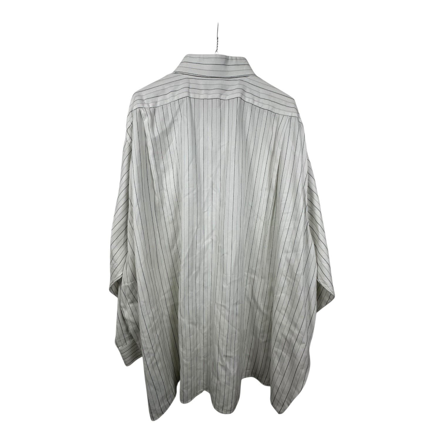 Chris Cobb Clothing Men’s Button-Down Shirt Vertical Stripe White Blue 3XL - Thumbnail 2