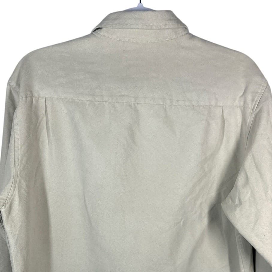 COVINGTON Mens Long Sleeve Button Up Shirt Beige Size Medium - Thumbnail 6