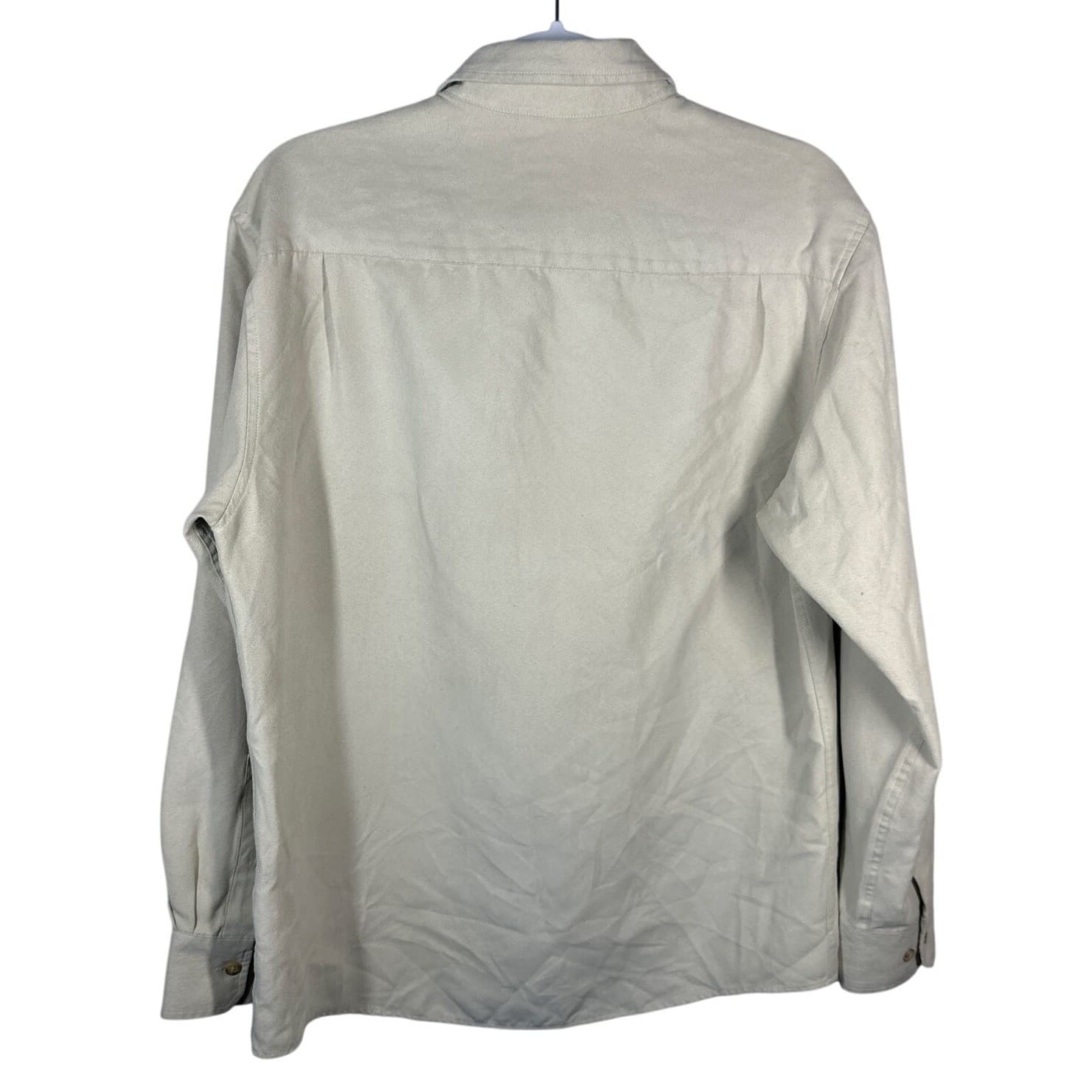 COVINGTON Mens Long Sleeve Button Up Shirt Beige Size Medium - Thumbnail 4