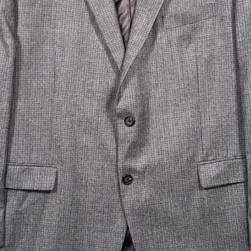 Lauren Ralph Lauren Blazer Men 48R Grey 100% Wool Micro Check Sport Coat - Thumbnail 5