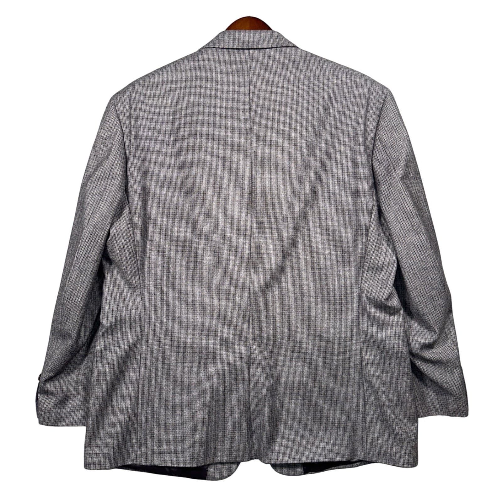 Lauren Ralph Lauren Blazer Men 48R Grey 100% Wool Micro Check Sport Coat - Thumbnail 3