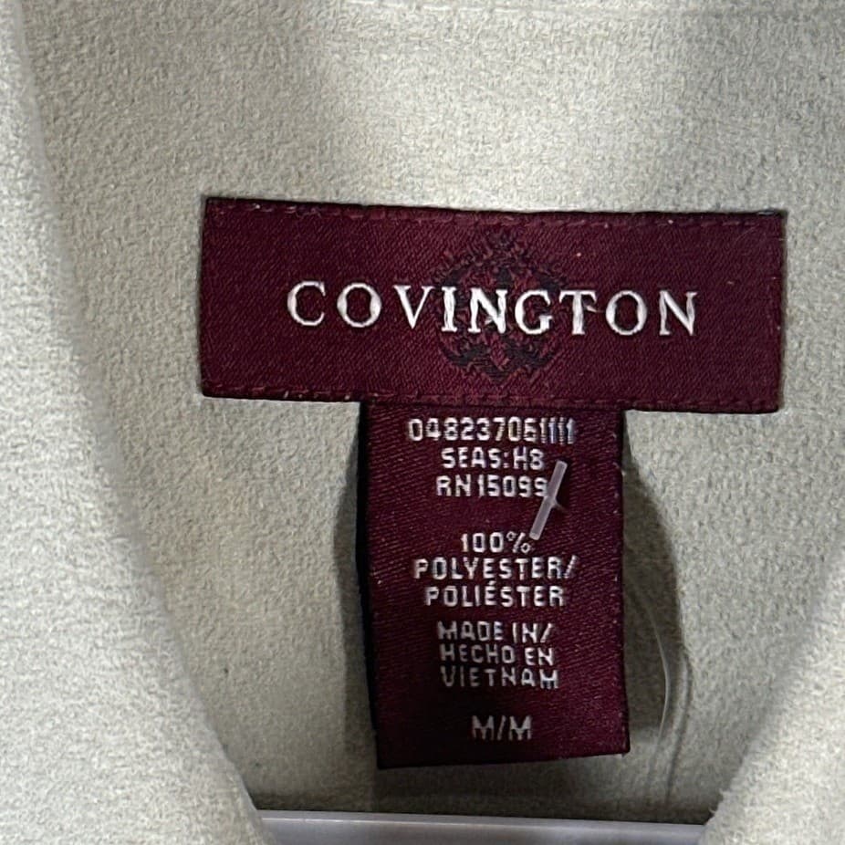 COVINGTON Mens Long Sleeve Button Up Shirt Beige Size Medium - Thumbnail 7
