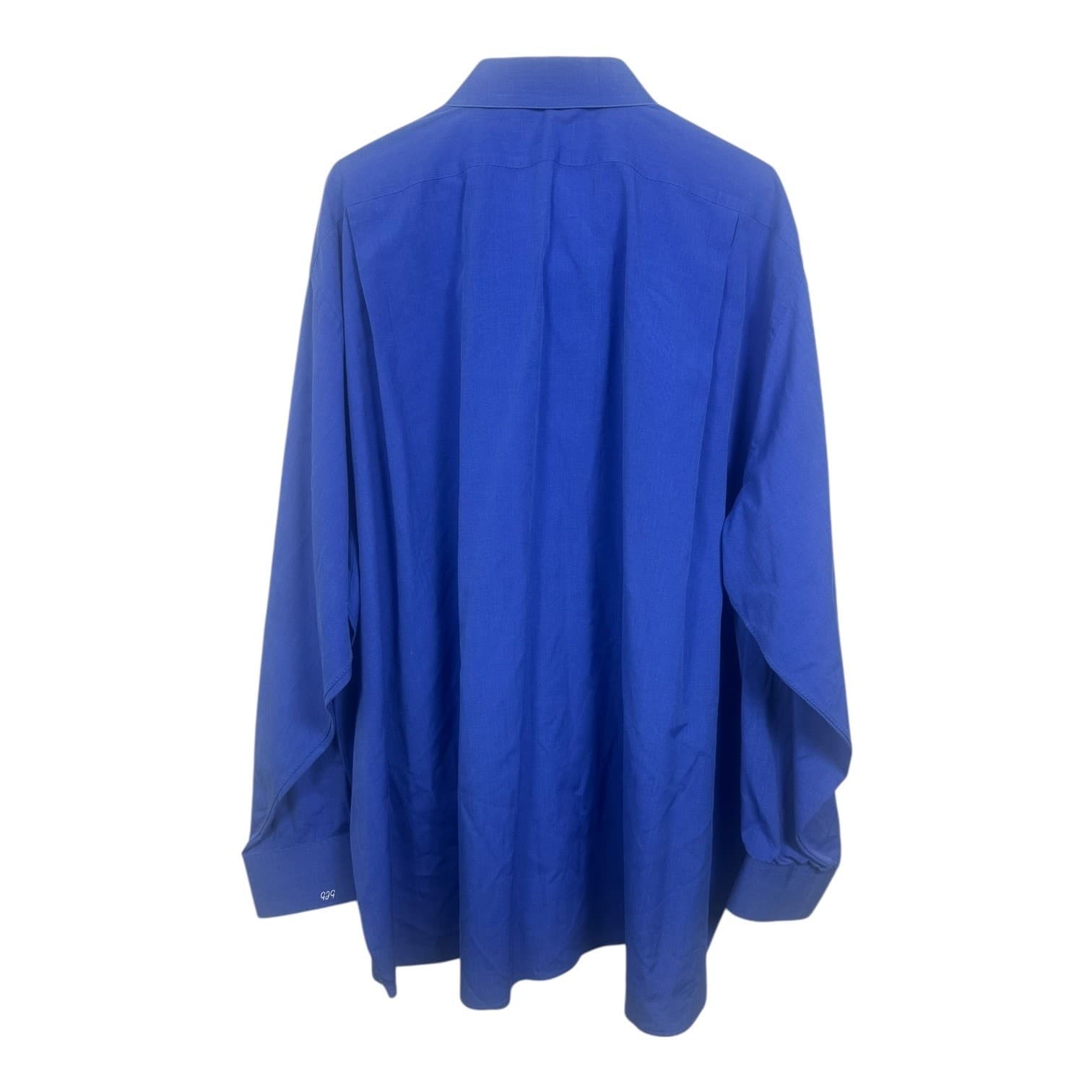 Chris Cobb Clothing Men’s Button-Down Dress Shirt Blue Solid Size 3XL - Thumbnail 2