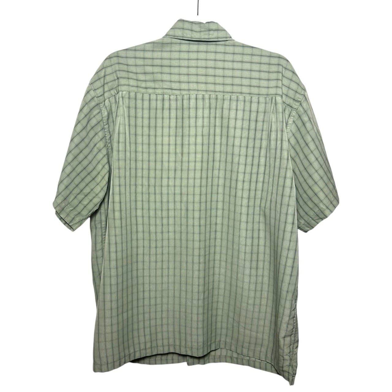 Marc Edwards Men's XXL Green Graph Check Short Sleeve Button-Up Shirt - Thumbnail 3