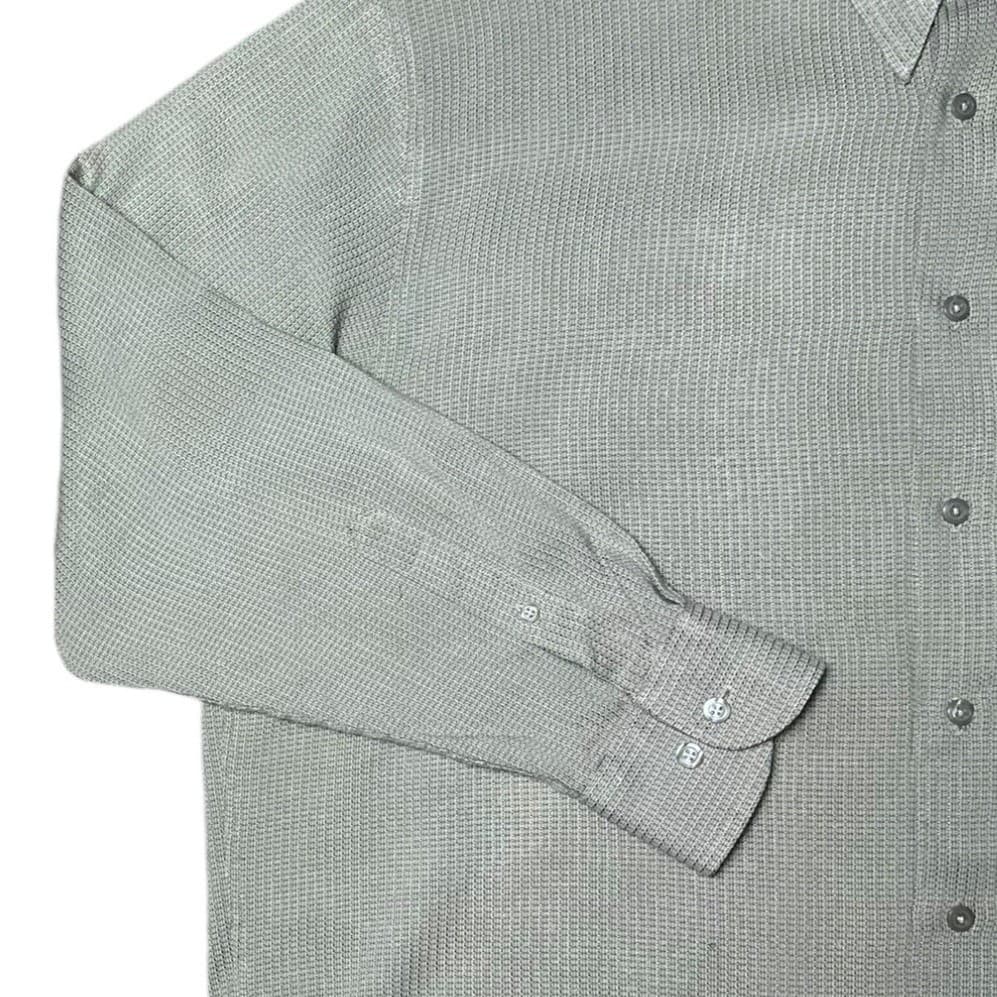 UNITED Mens L S Button Down Shirt Patterned Casual Button Up Top - Thumbnail 5